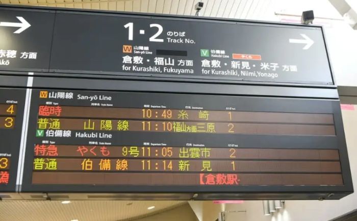 岡山站到倉敷站 岡山站到倉敷站